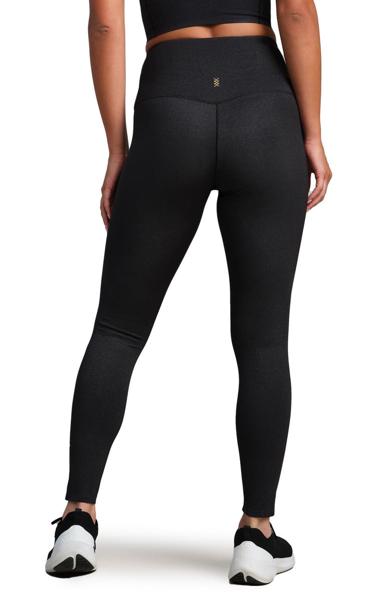 Rhone Shimmer Ankle Leggings, Alternate, color, Pure Black
