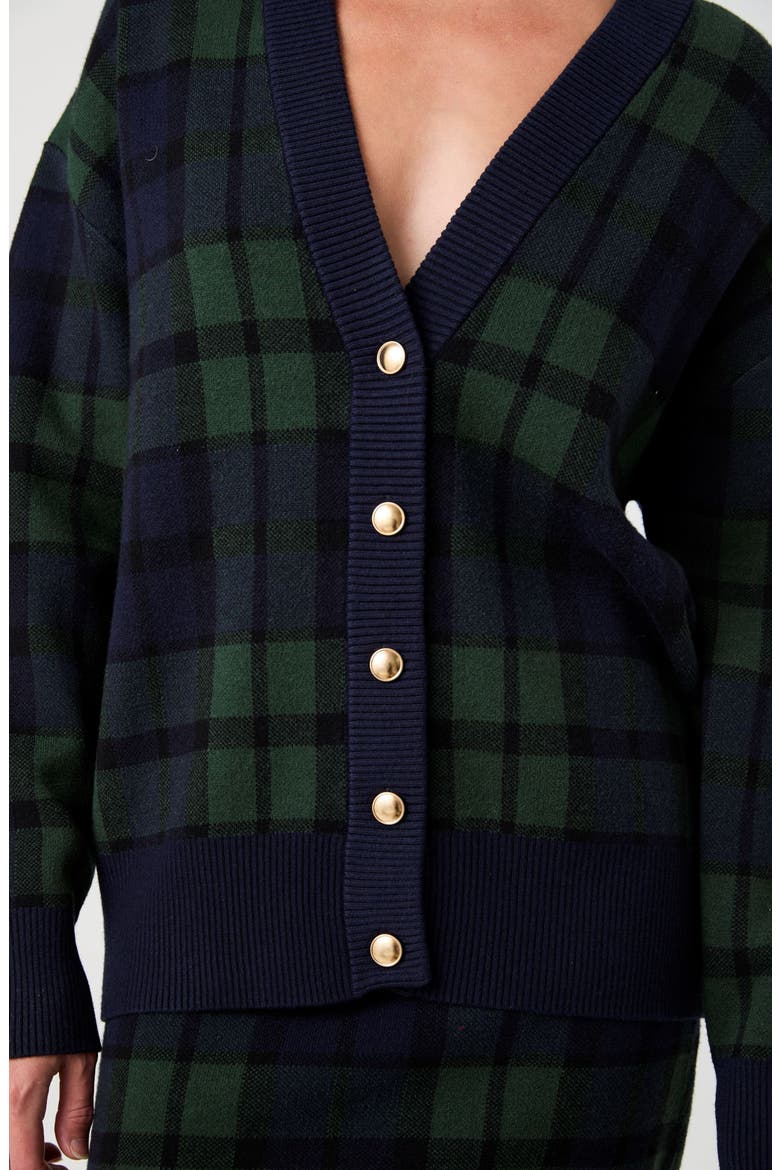 Plaid Cardigan, Alternate, color, GRN PLAID