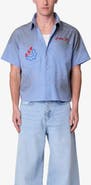 mnml Vintage Short Sleeve Button-Up Work Shirt