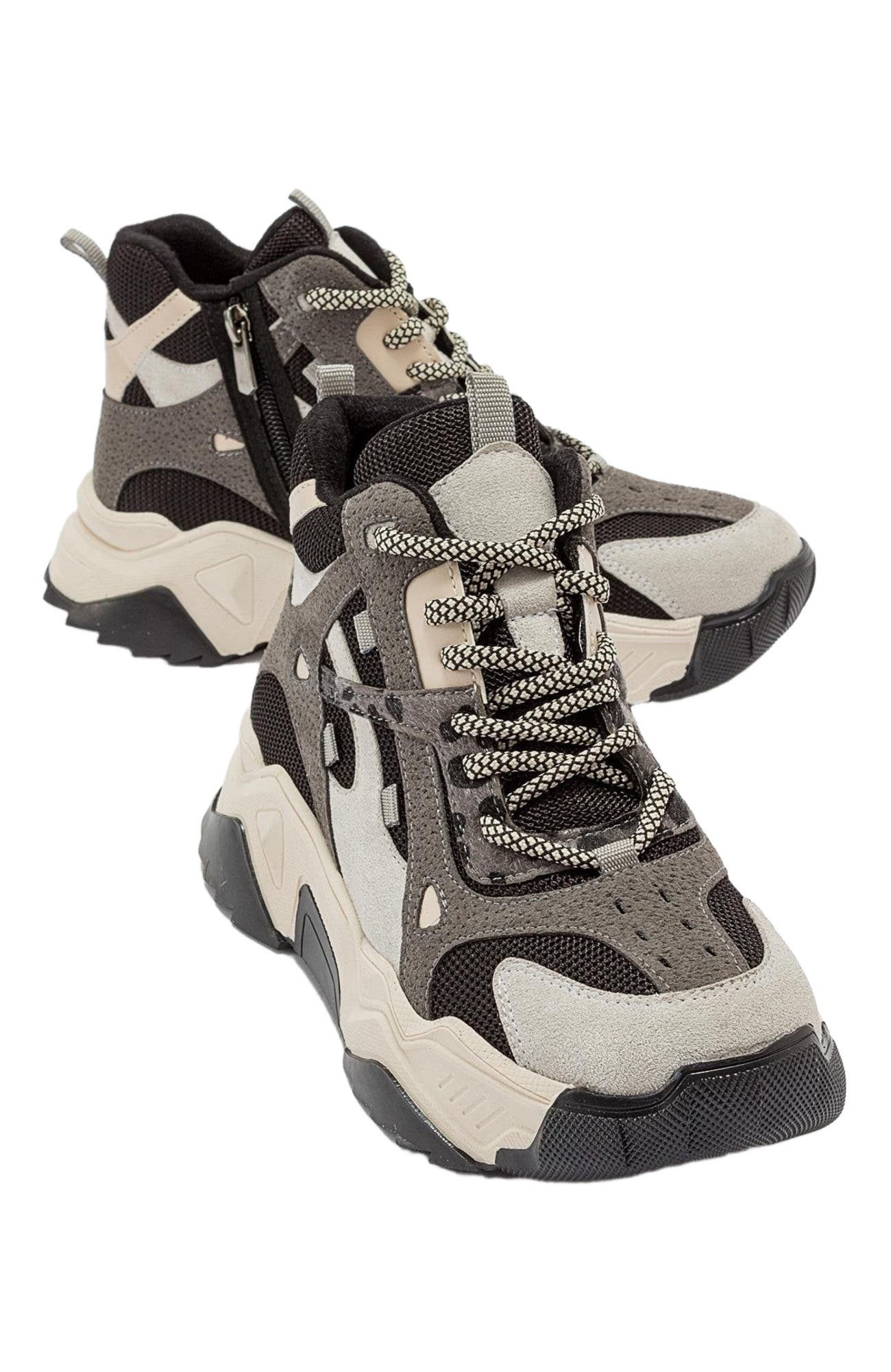 grey Faux Leather