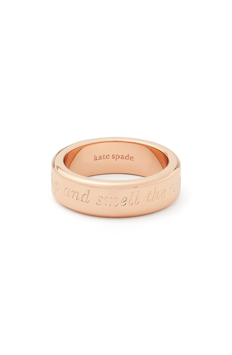 Kate Spade New York stop and smell the roses band ring, Main, color,