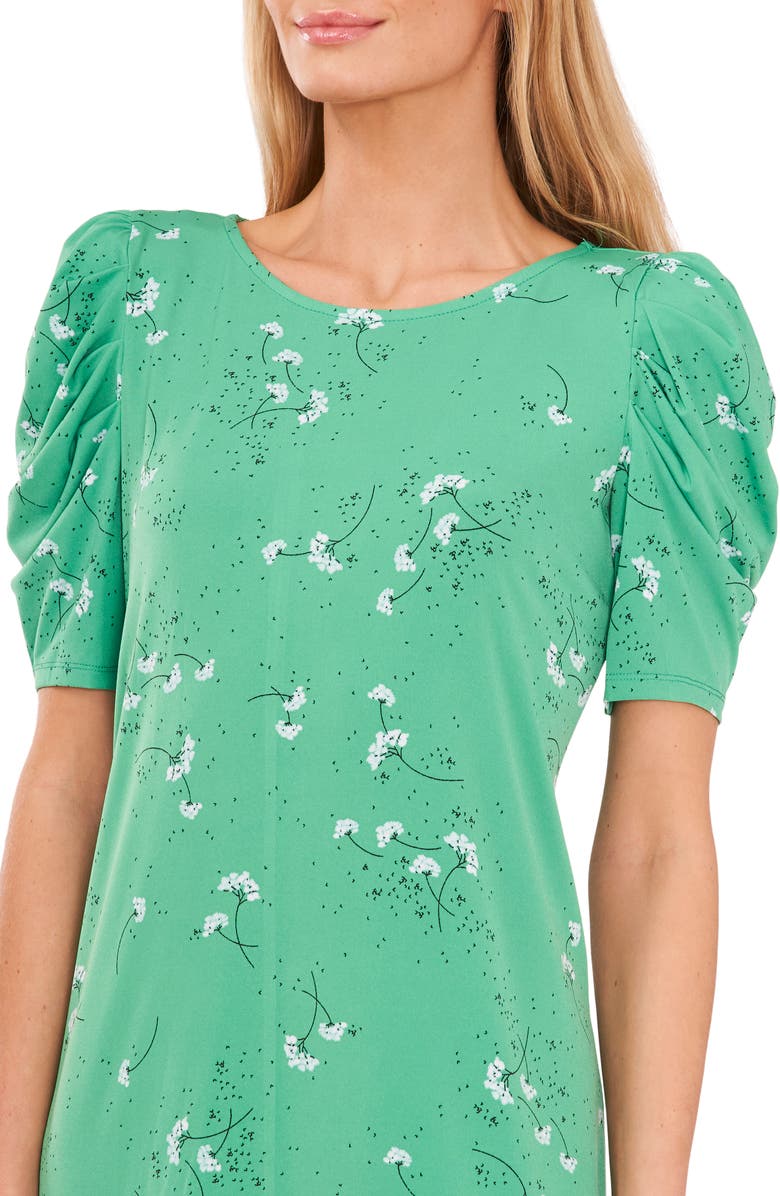 CeCe Floral Print Ruffle Hem Dress, Alternate, color,