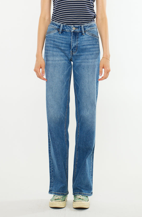 Emerie Essentials Mid Rise Wide Jeans