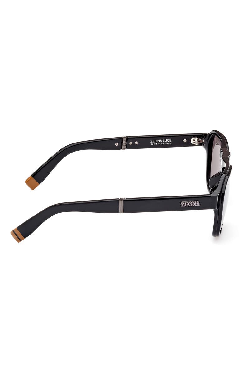 ZEGNA 53mm Round Sunglasses, Alternate, color,