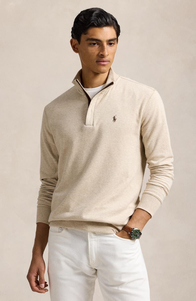 Cotton Blend Quarter Zip Pullover