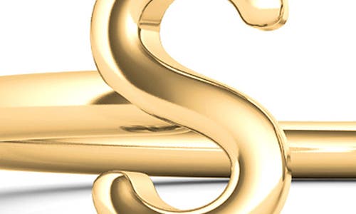 Hautecarat Lab Grown Diamond Letter Ring In 18k Yellow Gold - S
