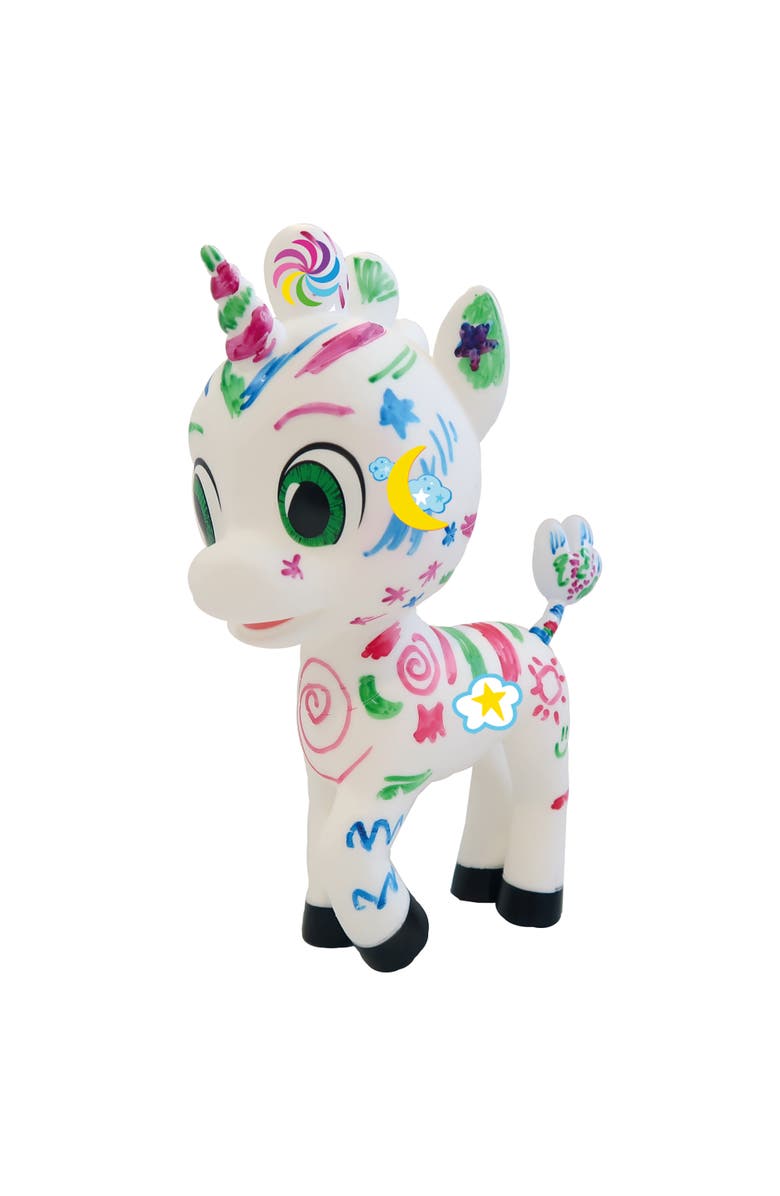 Zoonicorn Color Me 8 Inch Figure Customizable Toy with Markers & Stickers, Kids 3+, Alternate, color, Multicolored