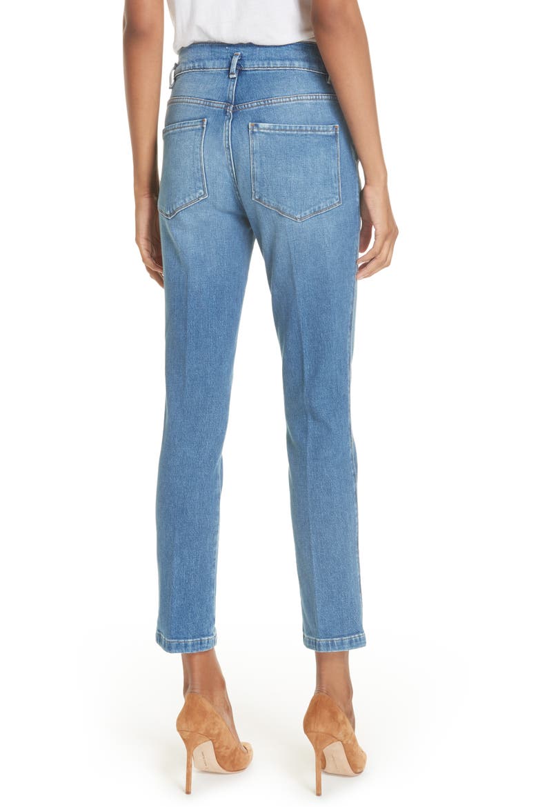Le Slender Straight Leg Jeans, Alternate, color, THISTLE