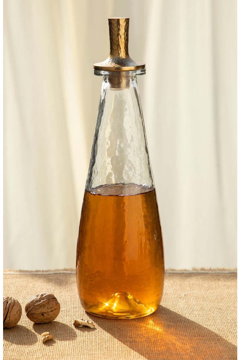Pebbled Decanter Tall, Main, color, Clear
