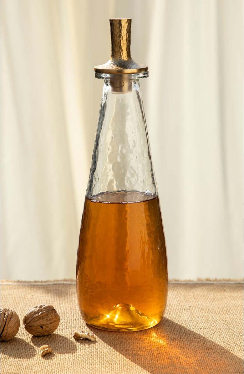 The Collective Home Pebbled Decanter Tall, Main, color, Clear