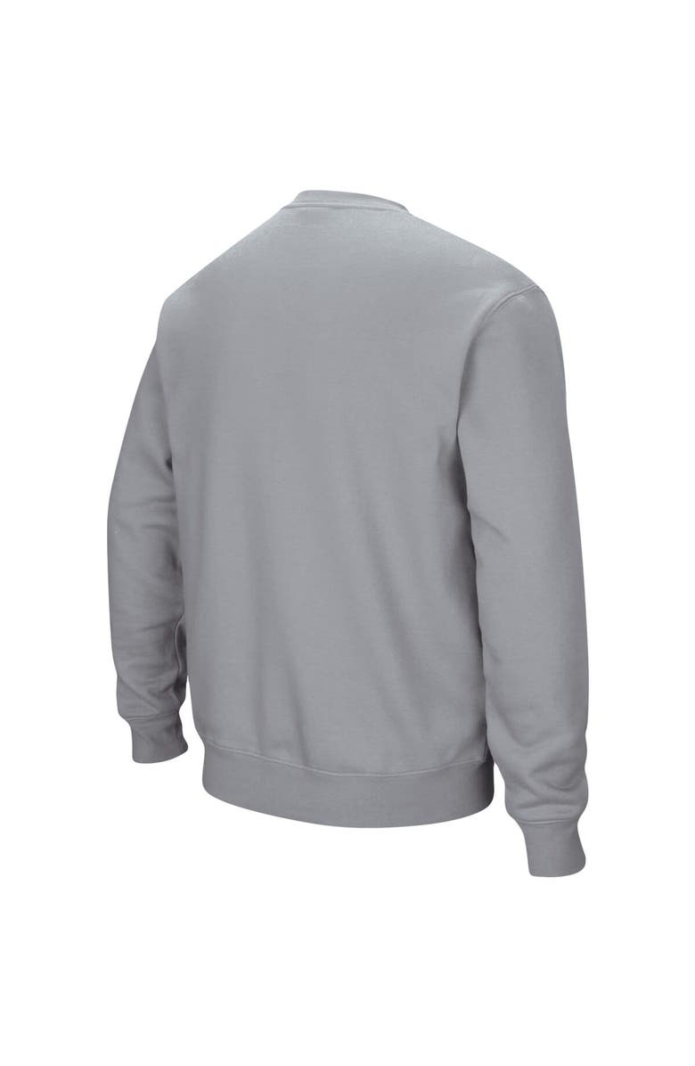 COLOSSEUM Men's Colosseum Heathered Gray Brown Bears Arch & Logo Tackle Twill Pullover Sweatshirt, Alternate, color, Heather Gray