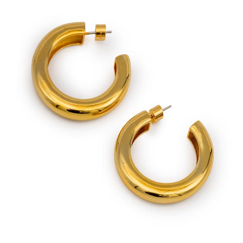 Classic Hoop Earring In Gold