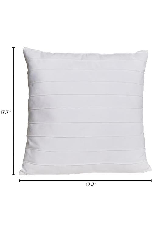 Parkland Collection Velvet Throw Pillow In White