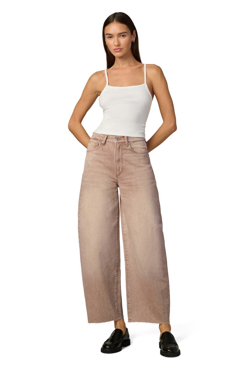 Joe's The Billie Raw Hem Crop Barrel Jeans, Alternate, color, Washed Tannin