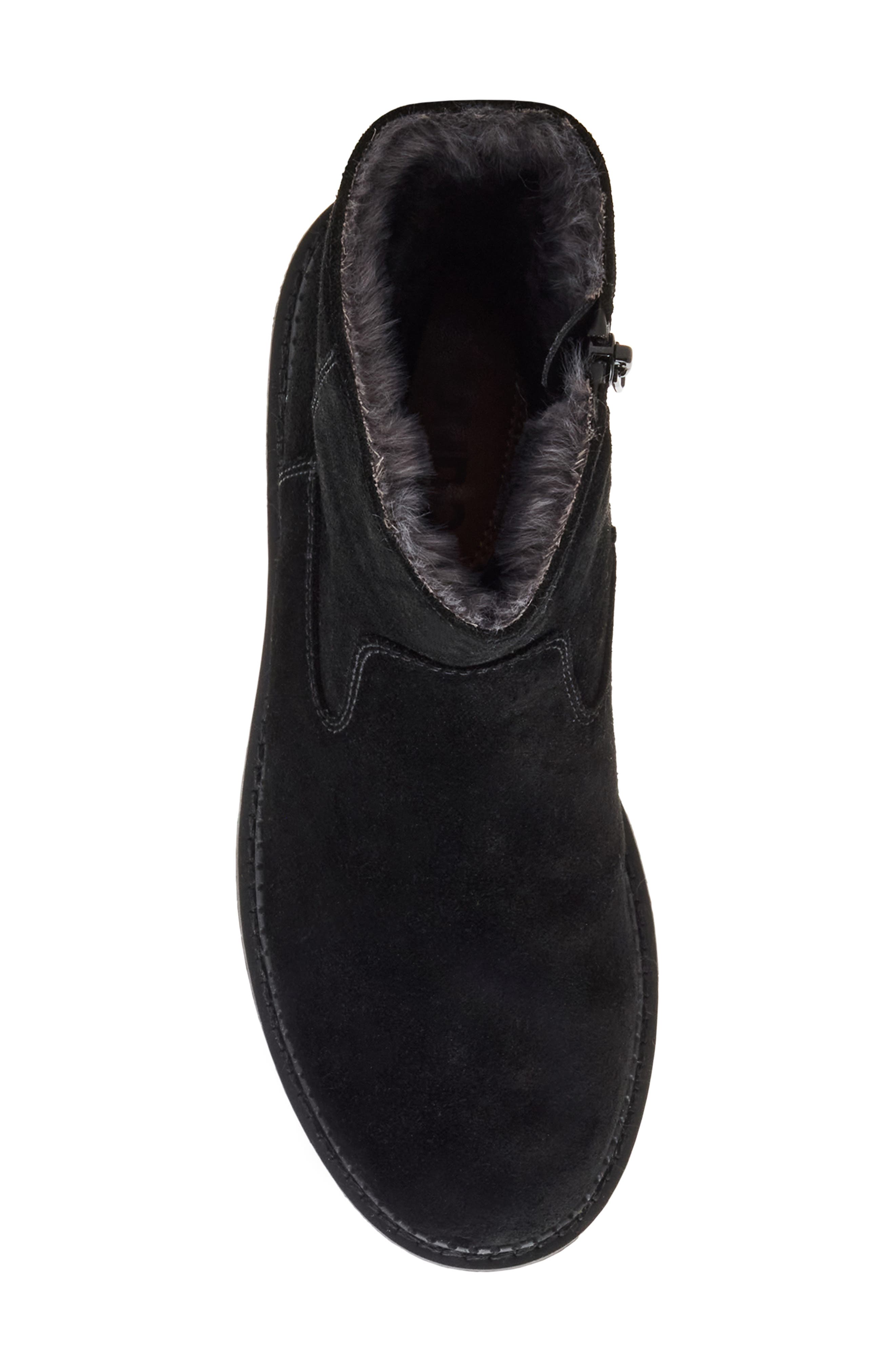 Blondo Nikkie Waterproof Suede Faux Fur Lined Boot, Alternate, color, Black Suede