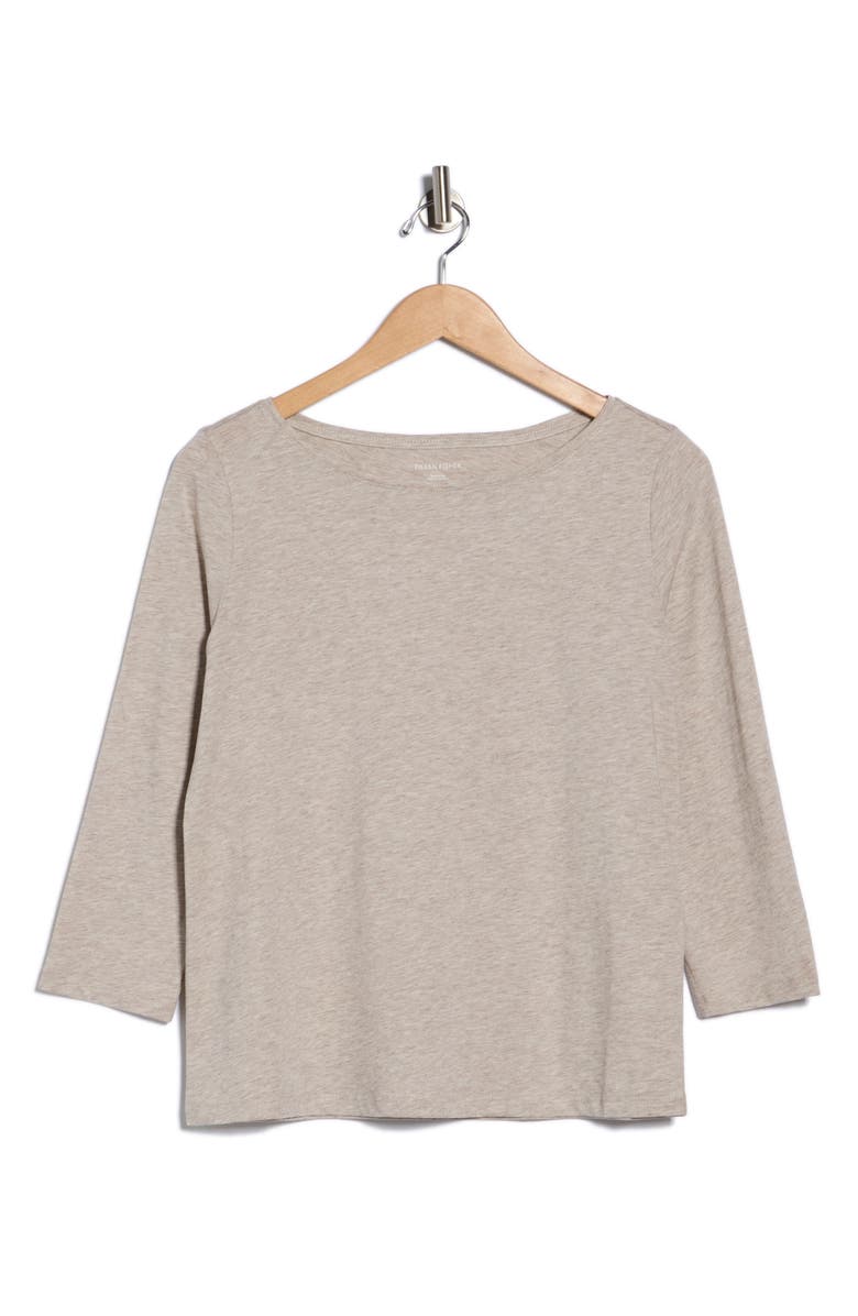 Eileen Fisher Bateau Neck Jersey Top, Alternate, color, Dove