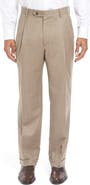 Berle Lightweight Flannel Pleated Classic Fit Dress Trousers