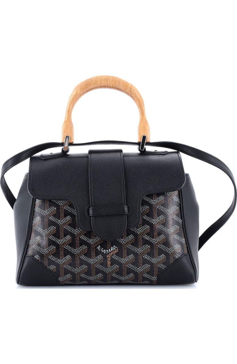 Pre-Owned Goyard Saigon Top Handle Bag Coated Canvas with Leather Mini, Main, color,