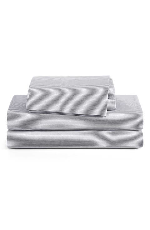 Ithaca Stripe Cotton Percale Sheet Set