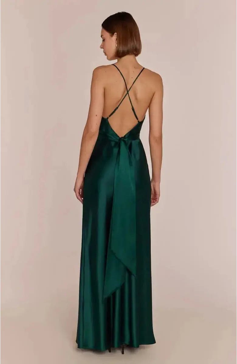 Rewritten Brooklyn Slip Dress, Alternate, color, Forest Green