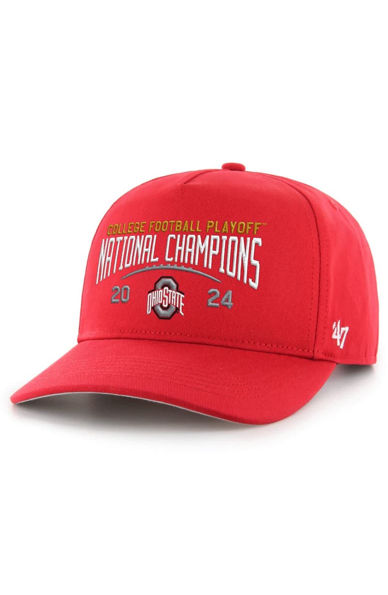 '47 Men's '47  Scarlet Ohio State Buckeyes College Football Playoff 2024 National Champions Hitch Adjustable Hat, Main, color, 