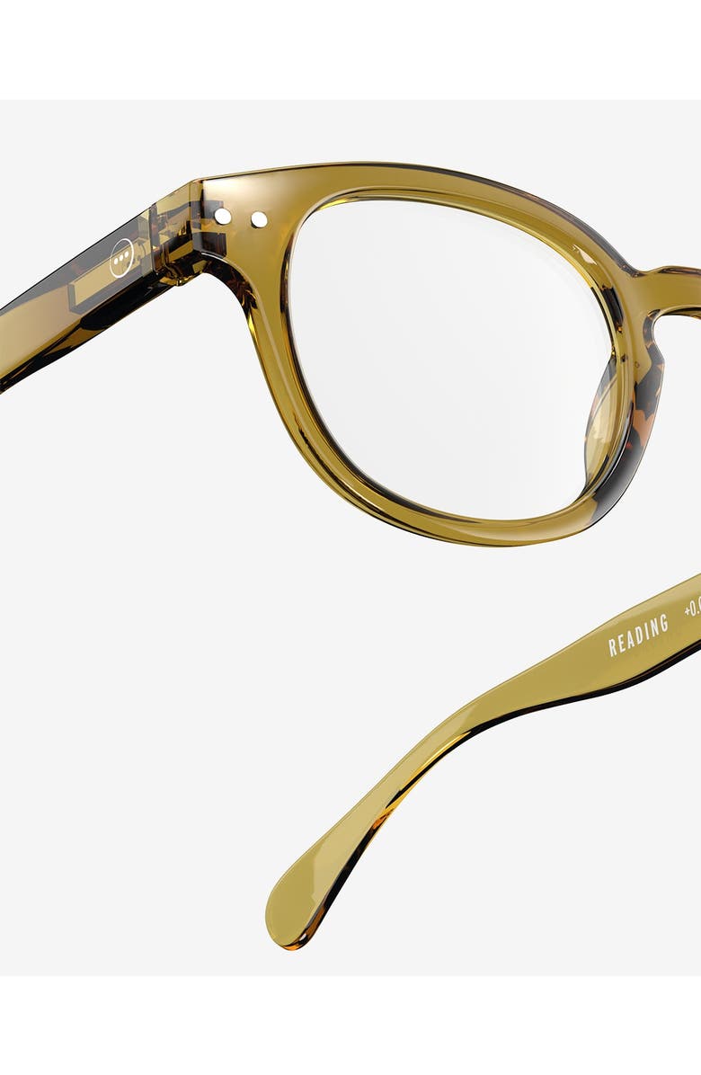 IZIPIZI #C 49mm Square Reading Glasses, Alternate, color, Golden Green