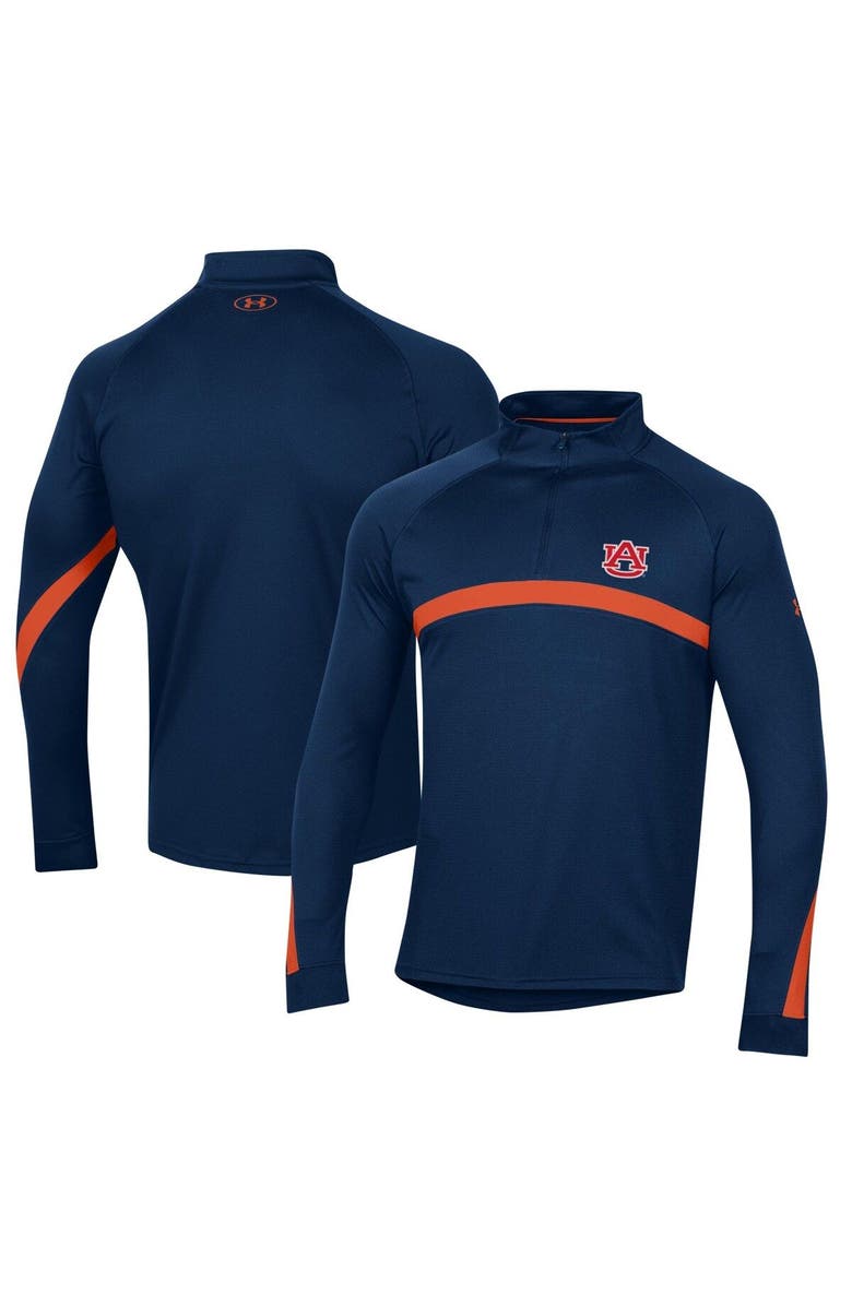 Under Armour Men's Under Armour Navy Auburn Tigers Game Day Raglan Quarter-Zip Top, Main, color, Navy