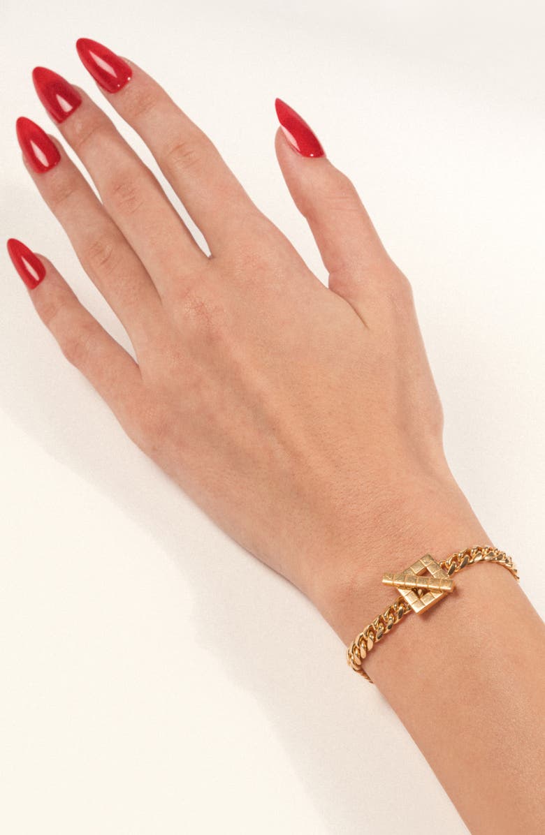 IVI Los Angeles Signore T-Bar Chain Bracelet, Alternate, color, Yellow Gold