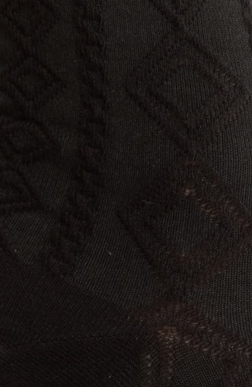 Casa Clara Cherry Print Cotton Crew Socks In Black