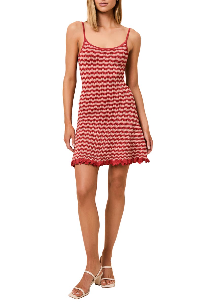 Solid & Striped The Talia Wavy Stripe Knit Minidress, Main, color, 
