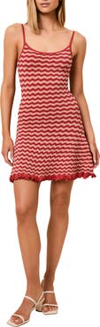 Solid & Striped The Talia Wavy Stripe Knit Minidress