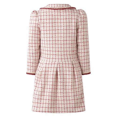 Rachel Riley Check Tweed Dress In Neutral