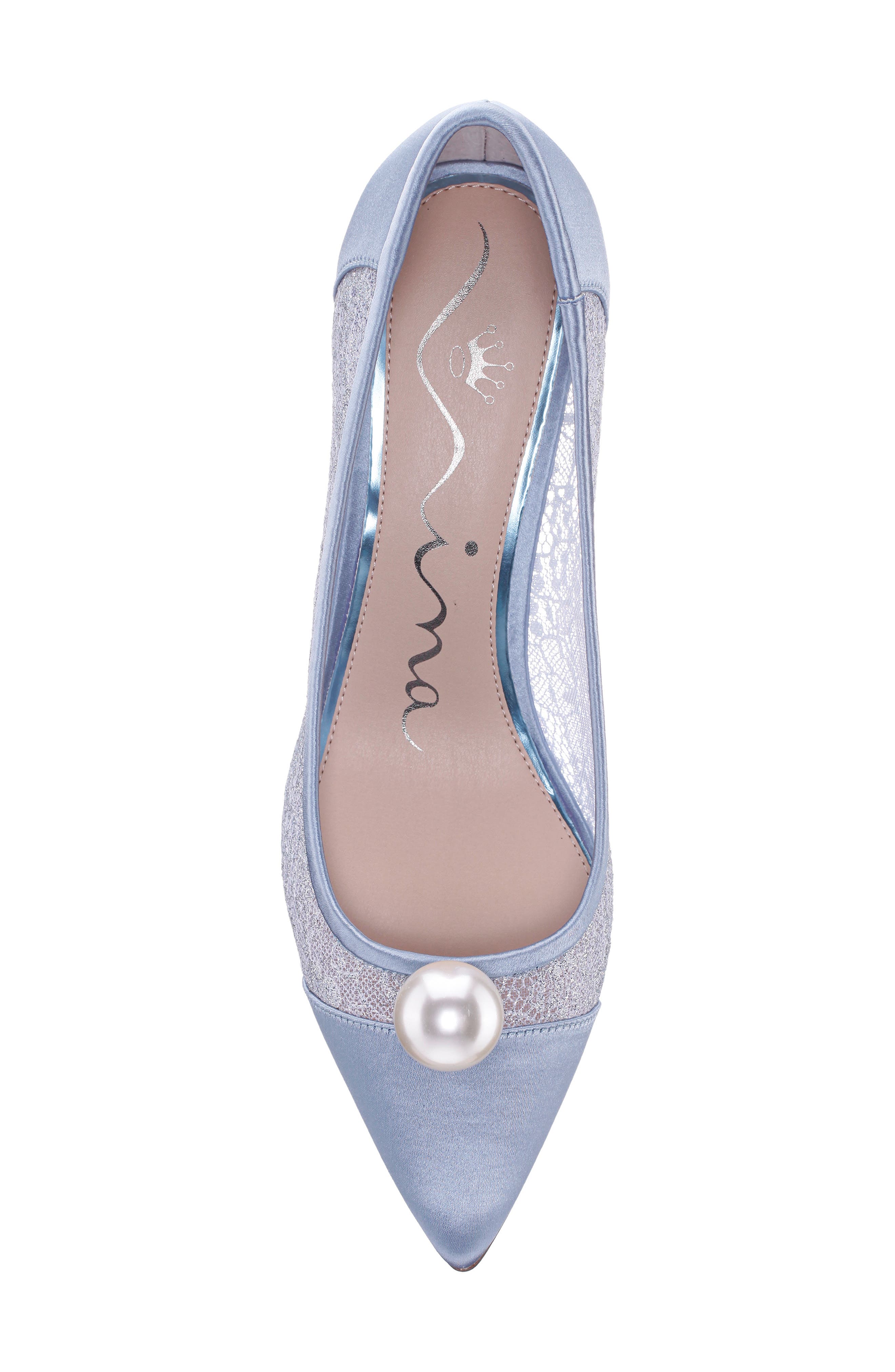 Bence Pointed Cap Toe Pump, Alternate, color, ICY BLUE