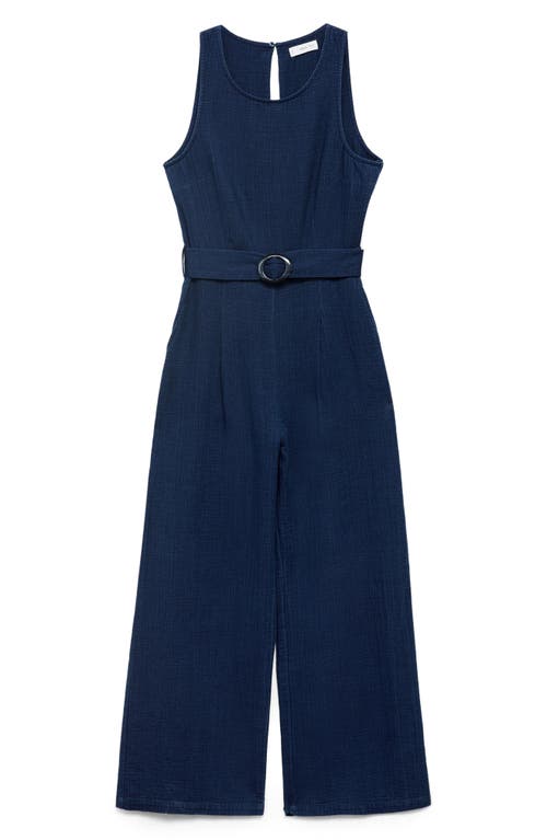 Mango Belted Denin Jumpsuit