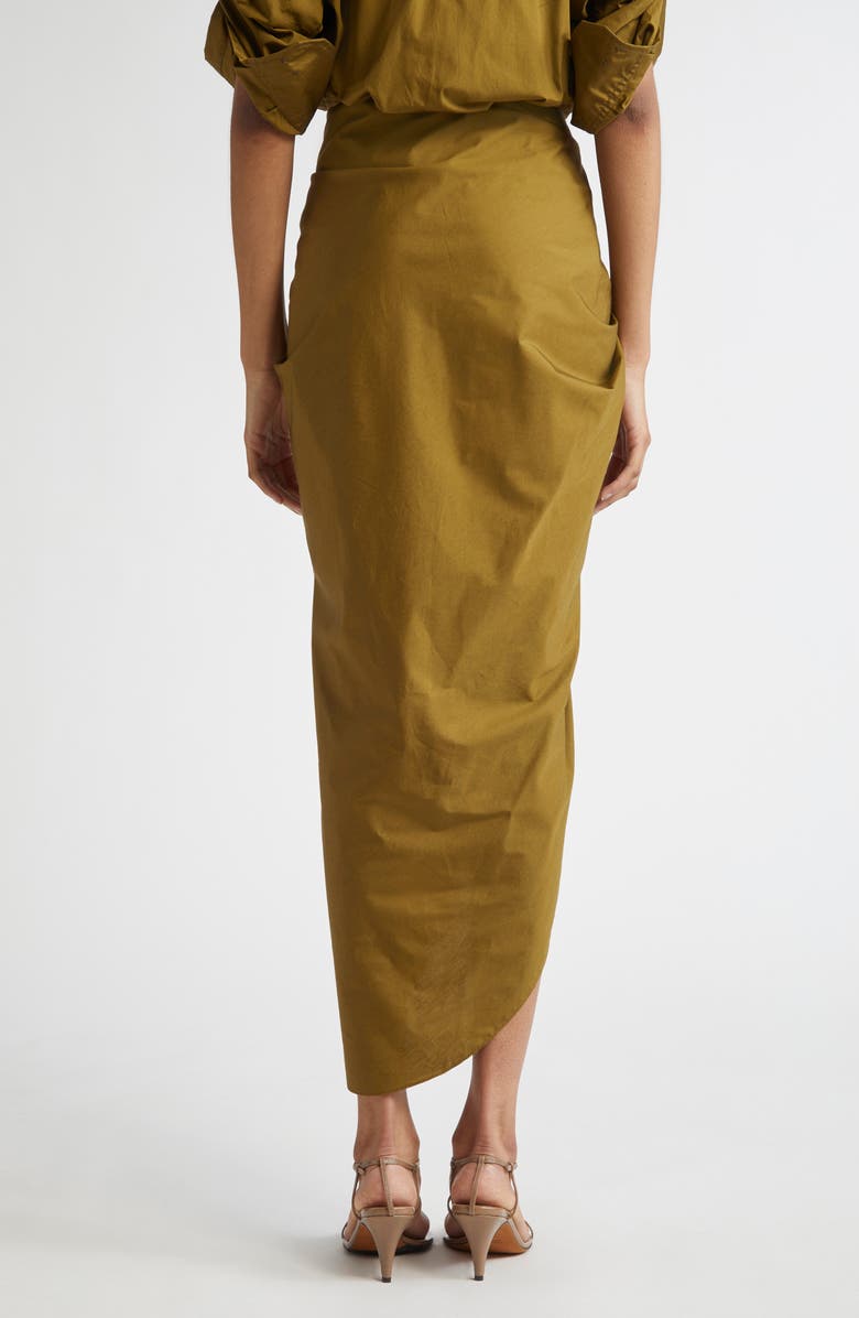 A.L.C. Rhodes Cotton Pleated Waist Asymmetric Skirt, Alternate, color,