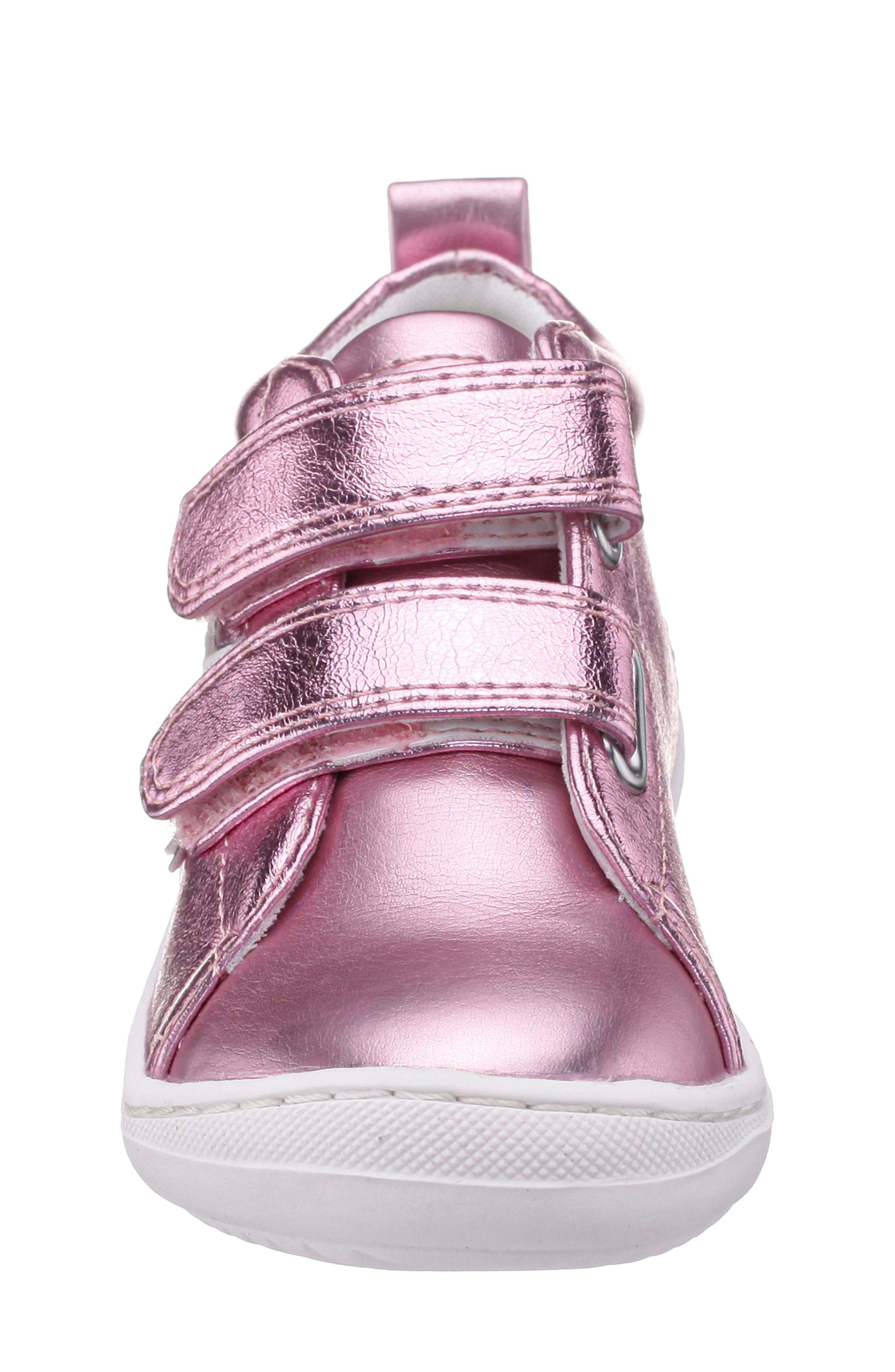 Kids' Glitter High Top Sneaker, Alternate, color, LIGHT PINK METALLIC