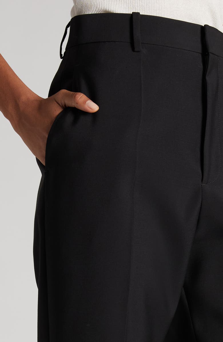 Bottega Veneta Lightweight Wool Flare Leg Pants, Alternate, color, 1000 Black