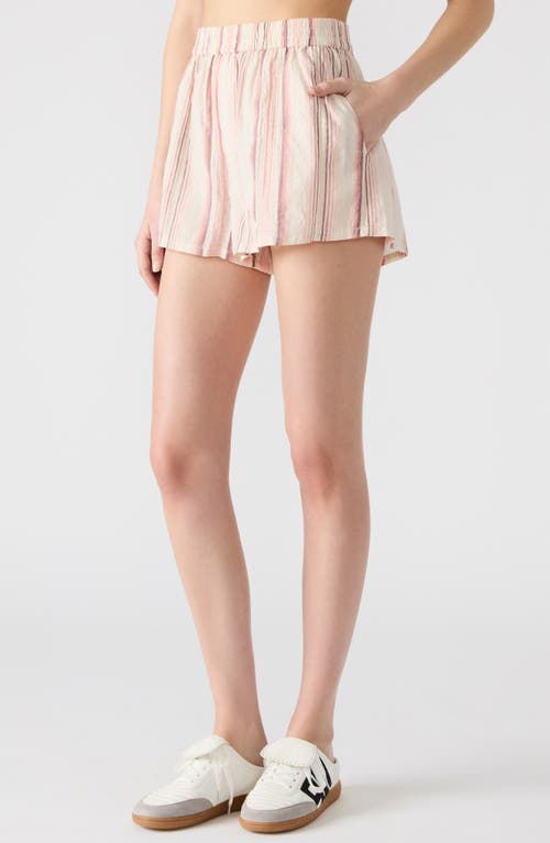 Shop Steve Madden Marguerite Stripe Stretch Cotton Shorts