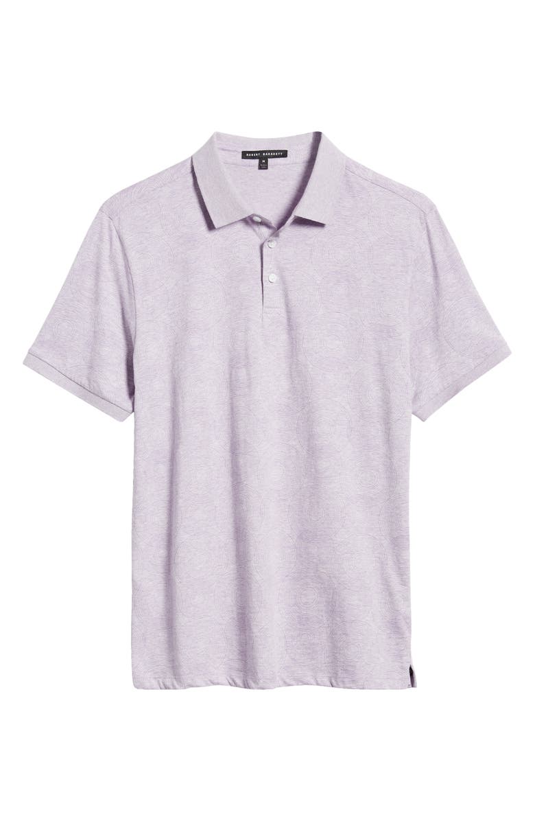 Robert Barakett Twain Medallion Print Polo, Alternate, color, Purple