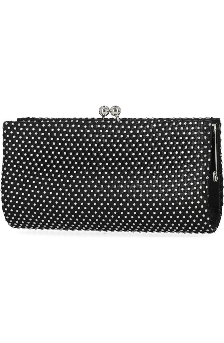 Jessica McClintock Jean Crystal Embellished Clutch, Alternate, color, Black