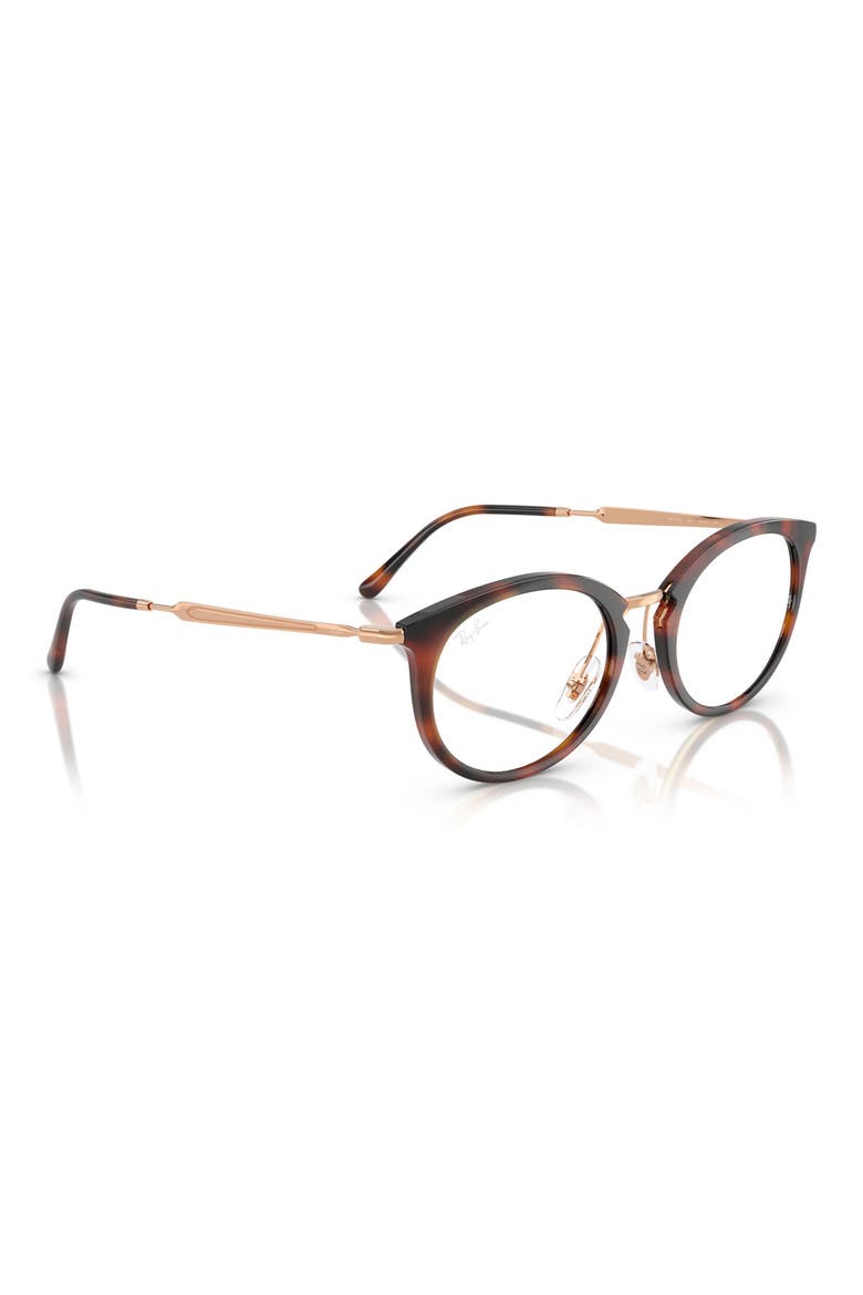 53mm Oval Optical Glasses, Alternate, color, STRIPED HAVANA