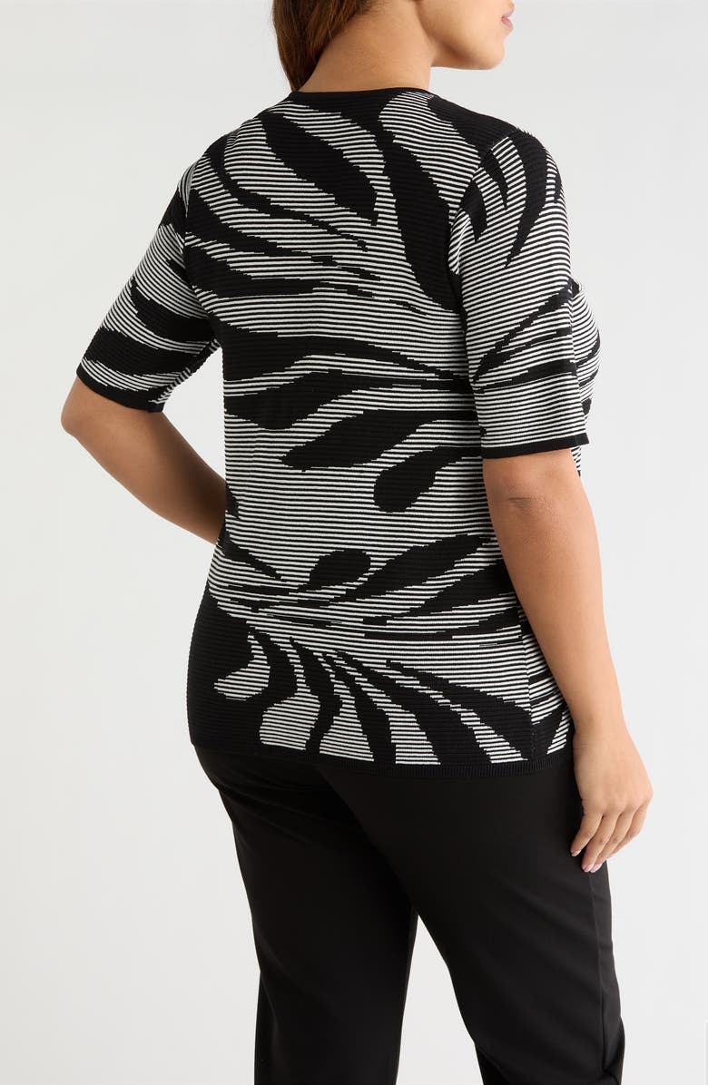 Anne Klein Short Sleeve Button Front Cardigan, Alternate, color, 