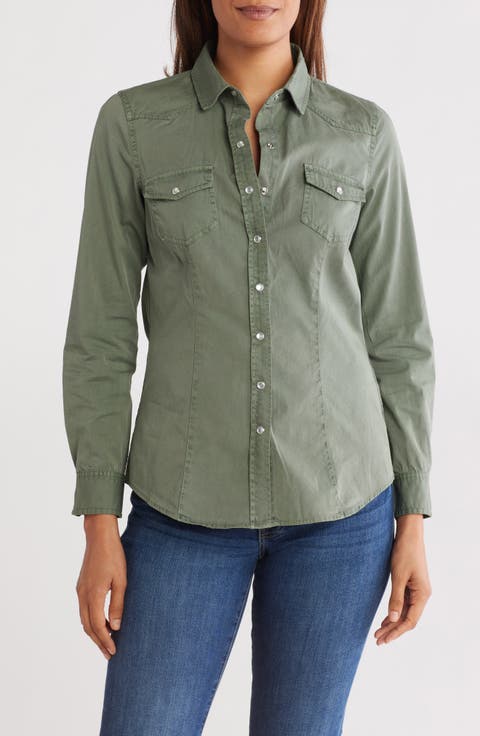 Western Long Sleeve Denim Shirt