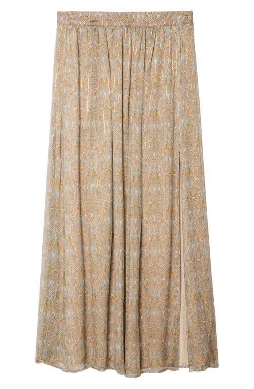 Zadig & Voltaire Jady Paisley Print Maxi Skirt In Brown