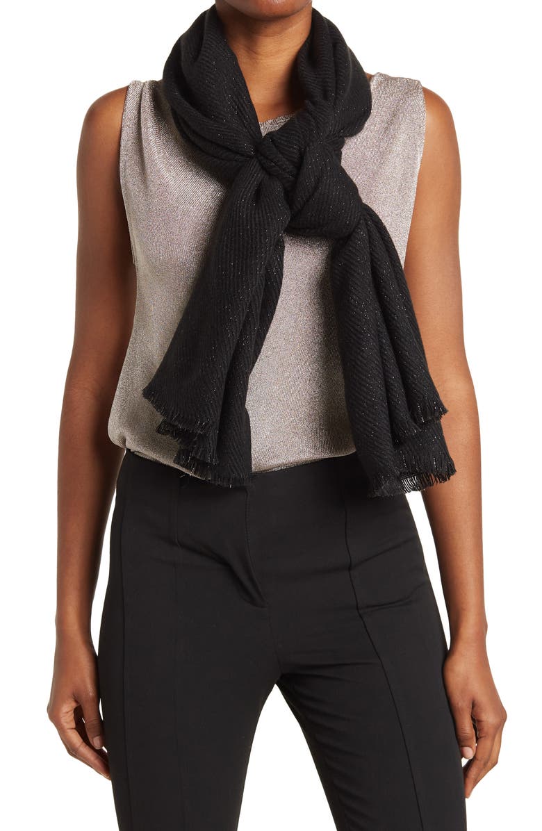 Brunello Cucinelli Sequin Embellished Cashmere & Silk Scarf, Main, color, 