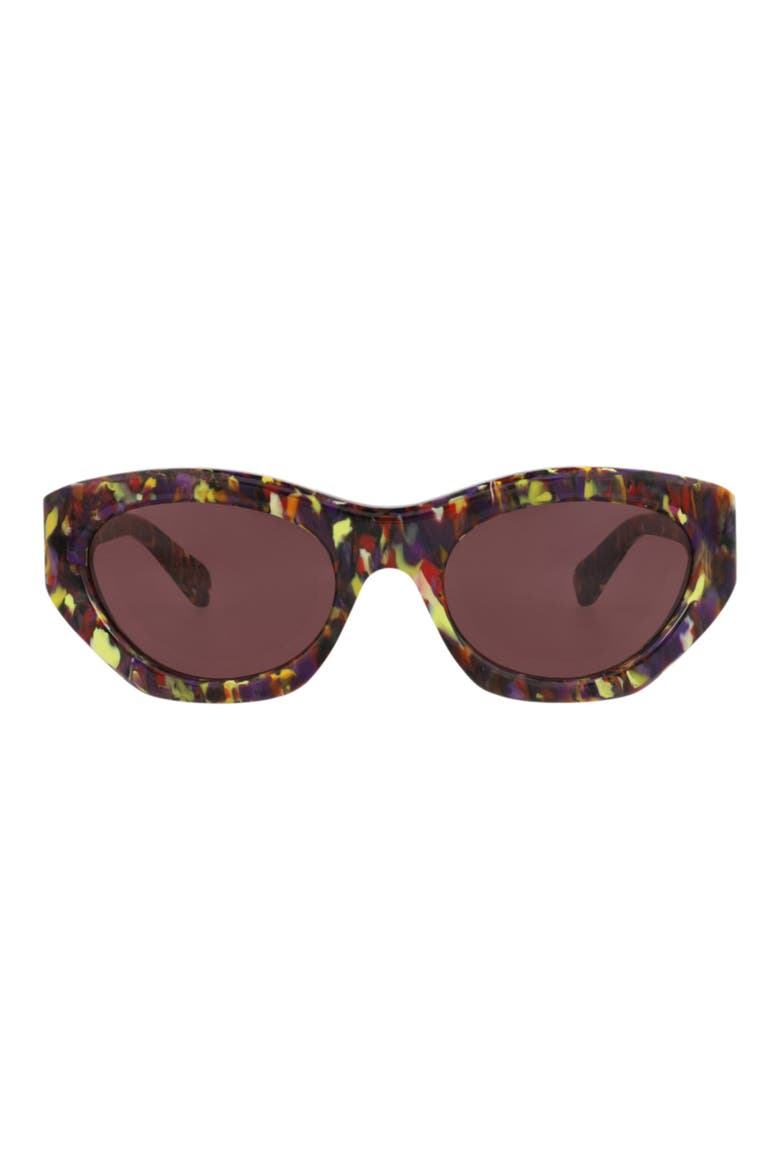 54mm Cat Eye Sunglasses, Main, color, VIOLET VIOLET VIOLET
