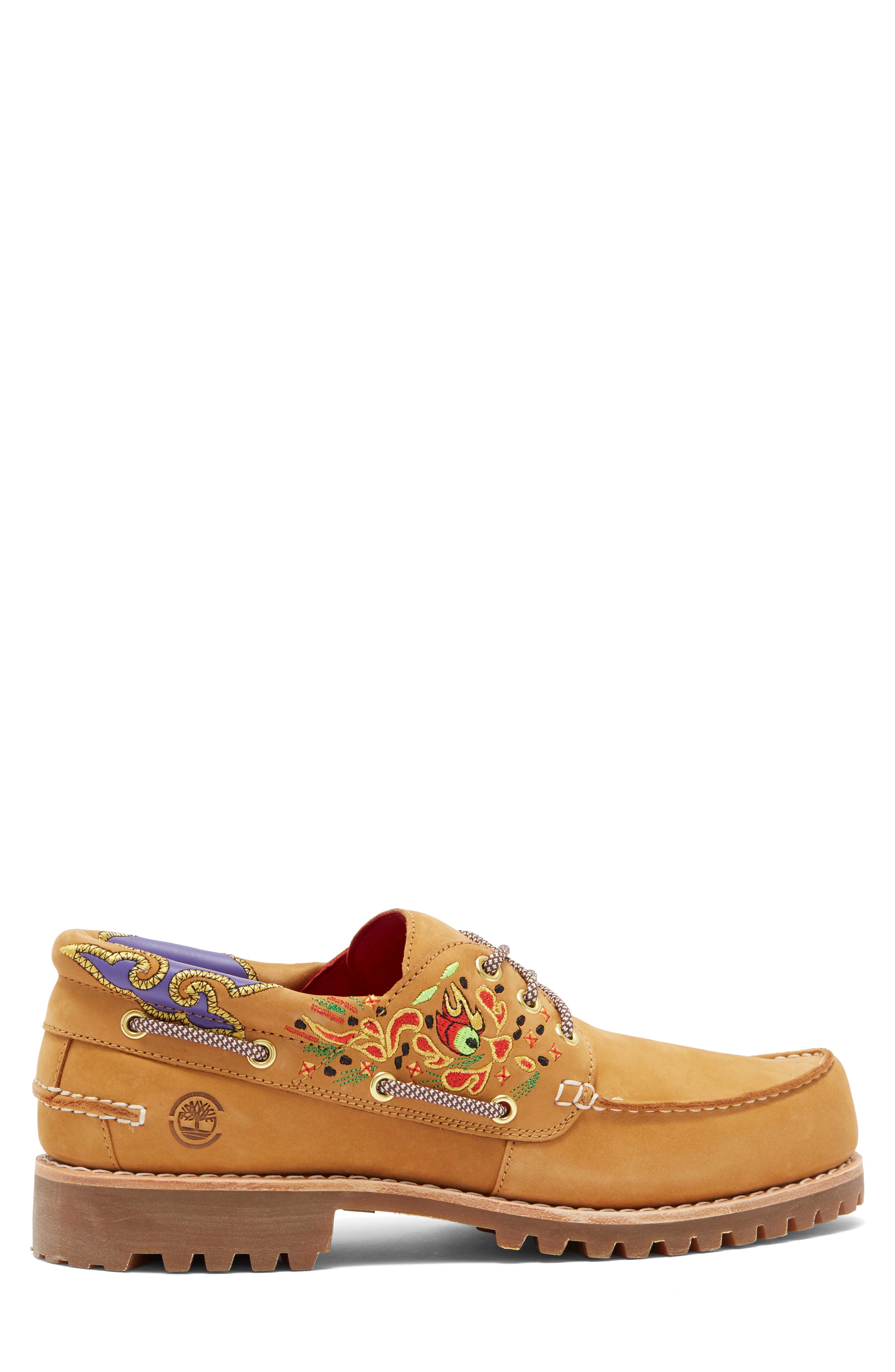 Timberland x CLOT Embroidered Lug Sole Boat Shoe, Alternate, color, 