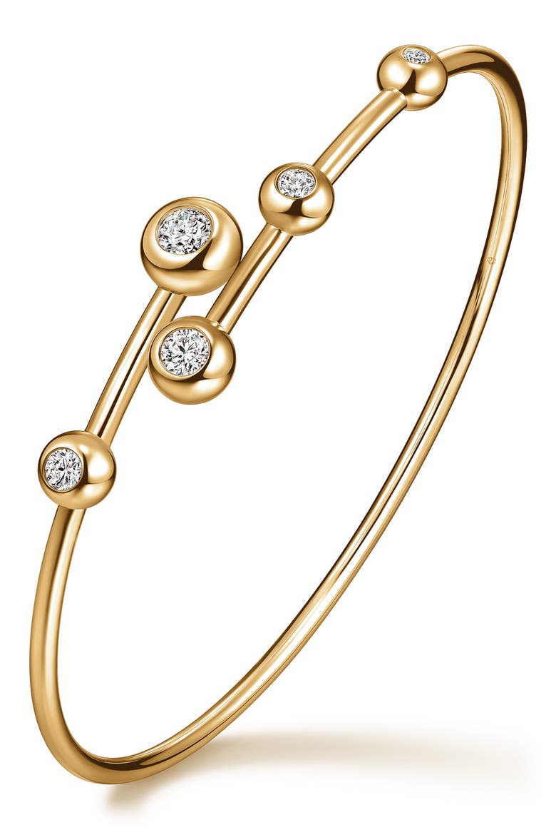 Dream Floating 18k Gold Diamond Flexi Bangle, Alternate, color, 18K YELLOW GOLD/DIAMOND