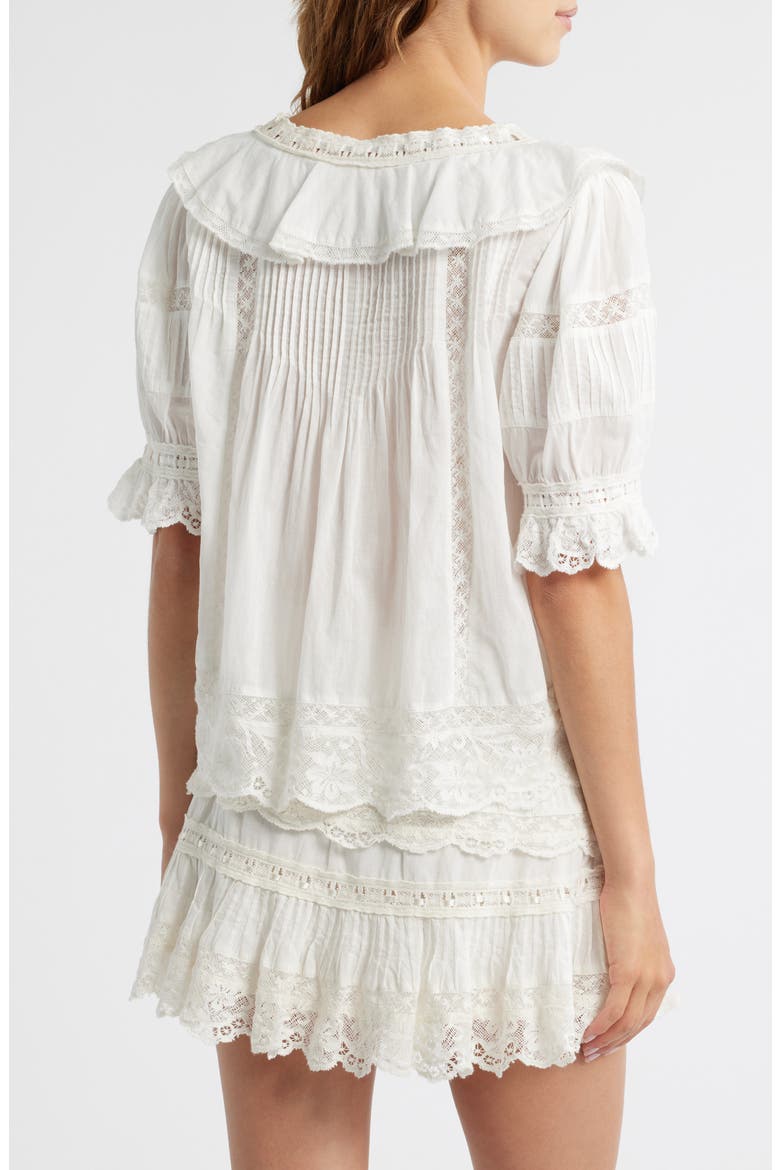 Romilly Ruffle & Lace Top, Alternate, color, OFF WHITE