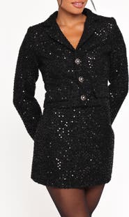 Petal & Pup Valentina Sequin Crop Blazer